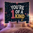 thumbnail image 2 of Chalkboard You'Re Letters with Sketchy Numeral Right Kind, Mystical Fantasy for Space Lovers, Galaxy Room Decor, Valentine'S Day Gift, Tapestry Wall Hanging for Bedroom and Dorm, 2 of 7