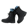 thumbnail image 3 of BOBOGOJP Boys Girls Winter Snow Boots Waterproof Anti-slip Warm Lining Shoes (Toddler/Little Kid/Big Kid) Black for Size 7.5, 3 of 9