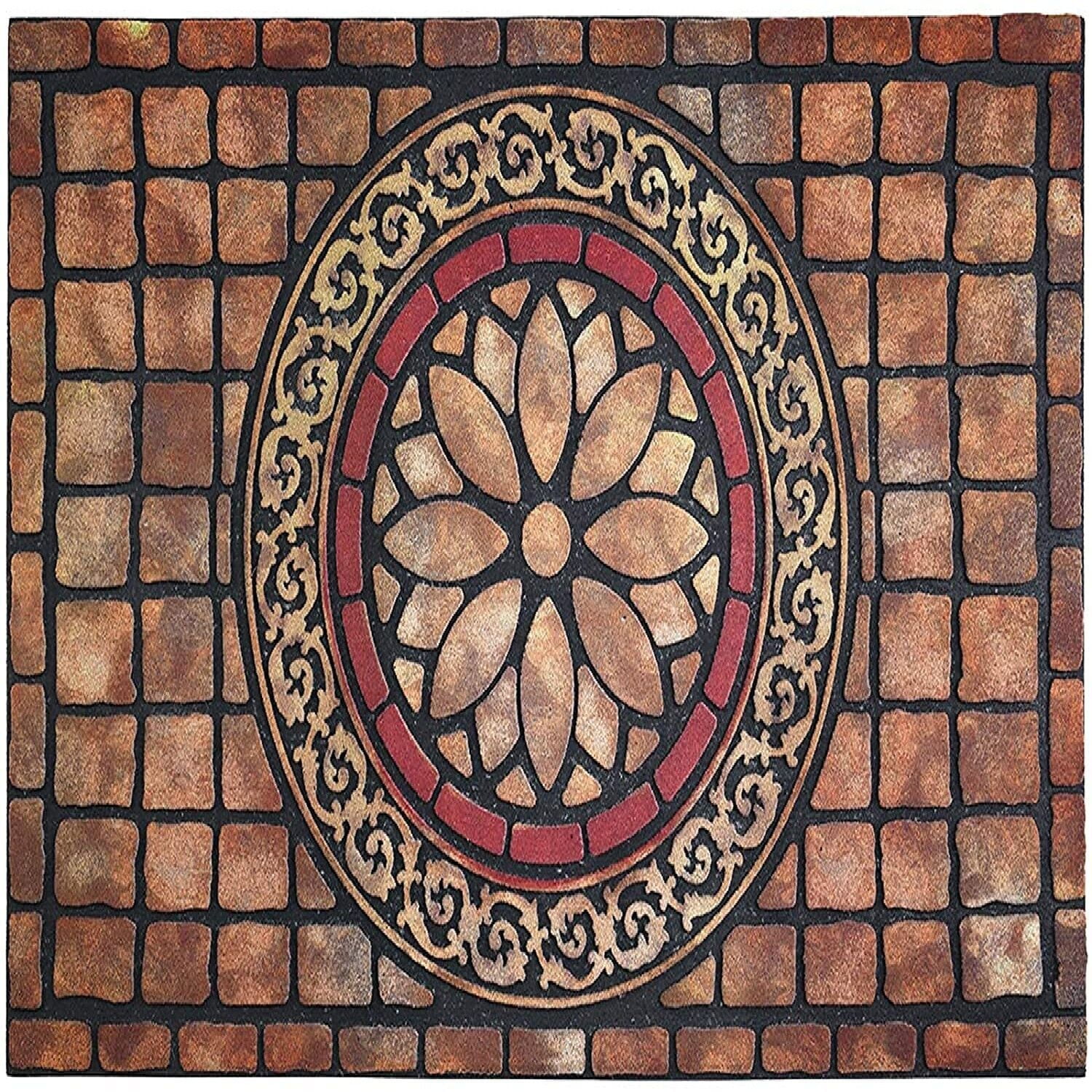 Rectangle Entrance Door Mat Large 24 x 36 Inch High Traffic Area Entry Way Doormat Front Door Rugs Outdoors Heavy Duty Welcome Mat Non Slip Rubber Back Low Profile for Garage