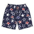 thumbnail image 3 of Uemuo USA Stars Pattern Men's Swim Trunks Hawaiian Beach Bathing Suit Swimsuits Beach Quick-Dry Shorts with Pockets-, 3 of 9