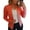Orange M, variant on Women Blazer Open Stitch Cardigan Solid Color Slim Fit Long Sleeves Warm Business Outwear Plus Size Spring Coat Female Clothes