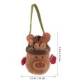 thumbnail image 2 of 3PCS Christmas Apple Tote Bags Portable Gift Candy Pouches Adorable Plush Chocolate Drawstring Handbags for Party (Random Style), 2 of 8