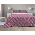 thumbnail image 1 of Kittens Comforter & Sham Bedding Set, Funny Joyful Playful Smiling Hungry Cats Fish Paws Meows Pet Pattern, 3 pcs Duvet Set Microfiber Filling Quilt, 5 Sizes, Dark Magenta Coral Blue, by Ambesonne, 1 of 4