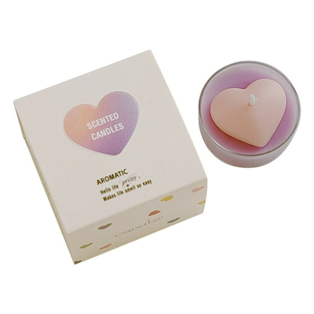 SDNall Space Birthday Decorations, Heart Shaped Candles, Tea Candles Scented, Round Scented Candles - Birthday Decorations, Shaped Tea Lights for Party Ornaments