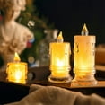 thumbnail image 5 of up to 70% off karymi Electronic Candle LED Crystal Luminous Candle Light Imitates Real Candles Transparent Candles Warm White Weddings Dining Tables Party Decor Christmas Decor, 5 of 7