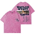 thumbnail image 1 of Waylon Wyatt Playera Lavada Algodón Unisex Manga Corta Gira Fuera del Azul, 1 of 7