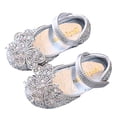 thumbnail image 3 of LNMQLPDBS Baby Girl Shoes Infant Girl Shining Princess Shoes with Bow Close Toe Lightweight Toddler Girls Shoes with Adjustable Band Girls Ballet Flats Shoes for Party Dance and Wedding, 3 of 7