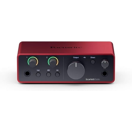 Focusrite Scarlett Solo 4th Gen USB Audio Interface, for the Guitarist, Vocalist, or Producer — High-Fidelity, Studio Quality Recording