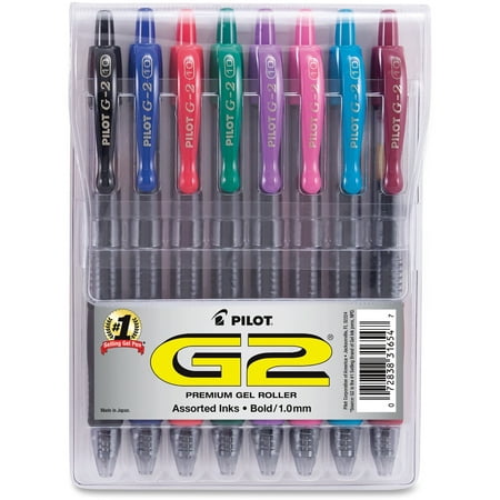 Pilot, PIL31654, G2 8-pack Bold Gel Roller Pens, 8 /