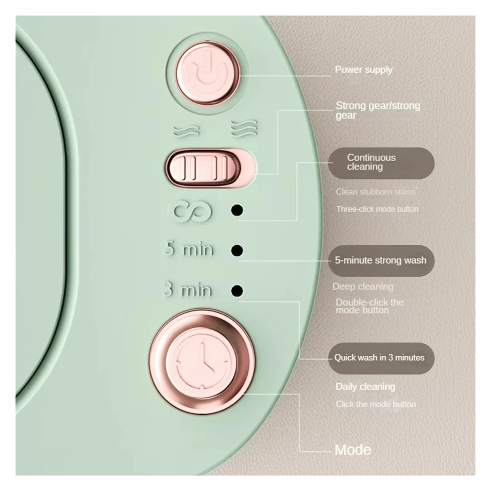 Cleaner High-Frequency USB Rechargeable Strength Adjustment Timing Home 4500 H Ultrasonic Cleaning Jewelry Glasses