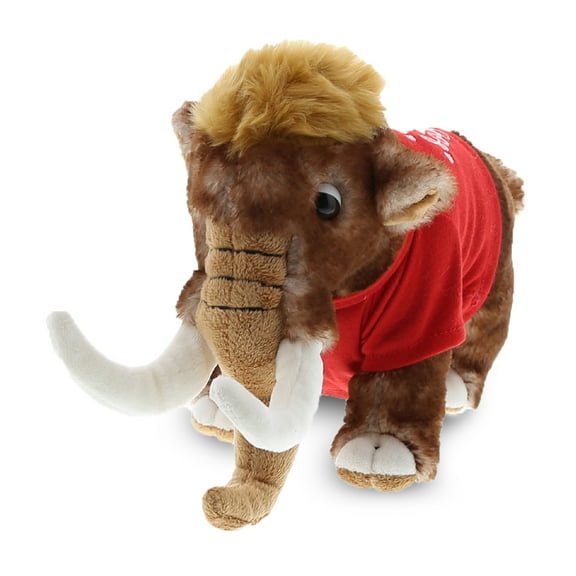 DolliBu I LOVE YOU Wild Mammoth Large Plush – Cute Stuffed Animal with Red Shirt for Valentine, Anniversary, Romantic Date, Boyfriend, or Girlfriend Gift – 10 Inches