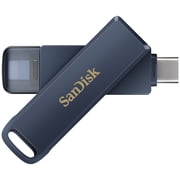 SanDisk® Phone Drive 128GB USB Flash Drive for iPhone**, Lightning and USB Type-C™, Metallic Sky