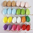 thumbnail image 6 of Colcolo 24 Pieces Easter Eggs 4x6cm Hanging Ornament for Art Crafts Making Classroom colorful, 6 of 8