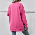 thumbnail image 5 of Lenago Women's Sweatshirt Long Sleeves Solid Color Sweatshirts for Ladies V Neck Pull Over Autumn Outwear No Hoods Fashion Shirt Lightweight Tops Plus Size, 5 of 5
