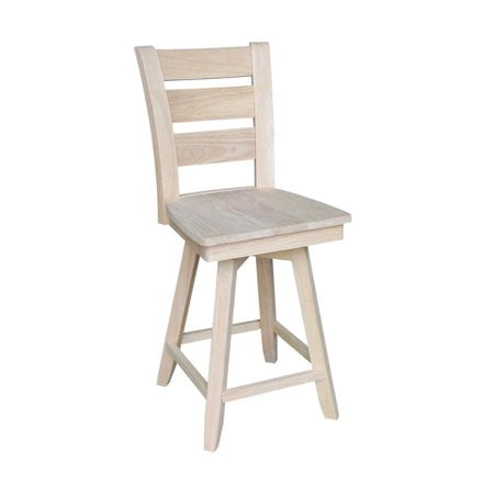 Solid Wood 24" Seat Height Unfinished Tuscany Slat