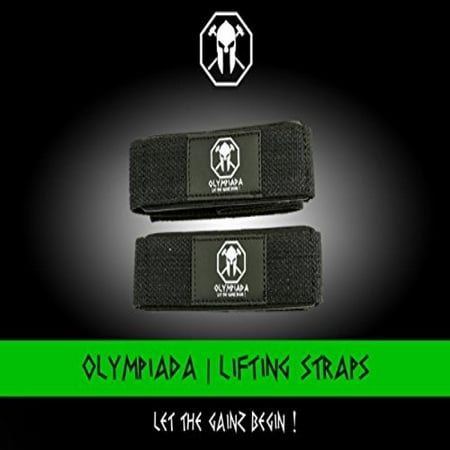 Olympiada Weight Lifting Straps - For Strength Training, Bodybuilding, Crossfit, and Olympic Lifting - Cotton Padded for Extra Comfort - For Men and Woman - LIFETIME (Best Olympic Lifting Straps)