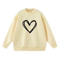 thumbnail image 4 of FMFYFH Chandails de la Saint-Valentin pour Femmes Grande Taille, Coupe Ample, Mignon Imprimé « Love », Chandail Graphique, Haut Décontracté à Col Rond, 4 of 6