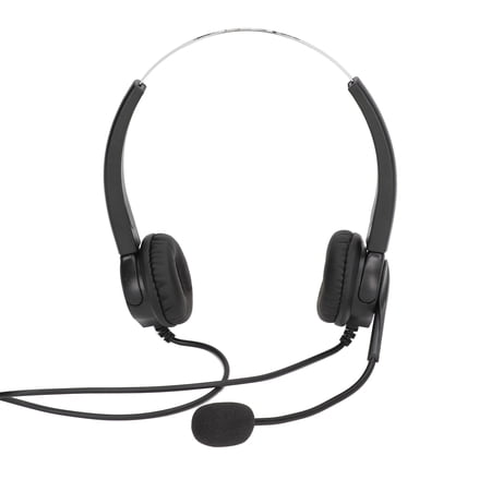 Xirurus Professional Call Center Headset with Noise Reduction USB Computer Headphone Dual Ear Customer Service Microphone for Telemarketing Office Online Class 7.48x5.91x1.57in