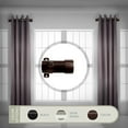 thumbnail image 2 of Home Decorative 1.5" Diameter Side Curtain Rod 12-20" Long (Set of 2) - Cocoa, 2 of 2