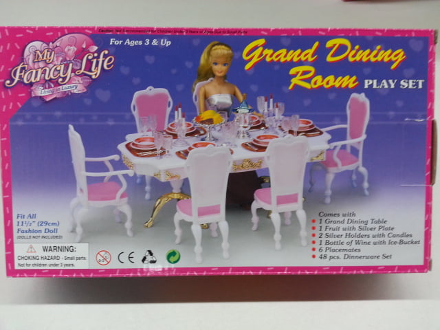 2312 NEW FANCY LIFE DOLL HOUSE FURNITURE GRAND Dining Room Playset 
