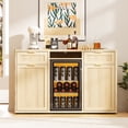 thumbnail image 6 of HARIPUL Coffee Bar Cabinet with Mini Fridge Space, Liquor Bar Wine Bar Cabinet with Hidden Drawer, Buffet Sideboard for Living Room, Kitchen, Dining Room, 6 of 9