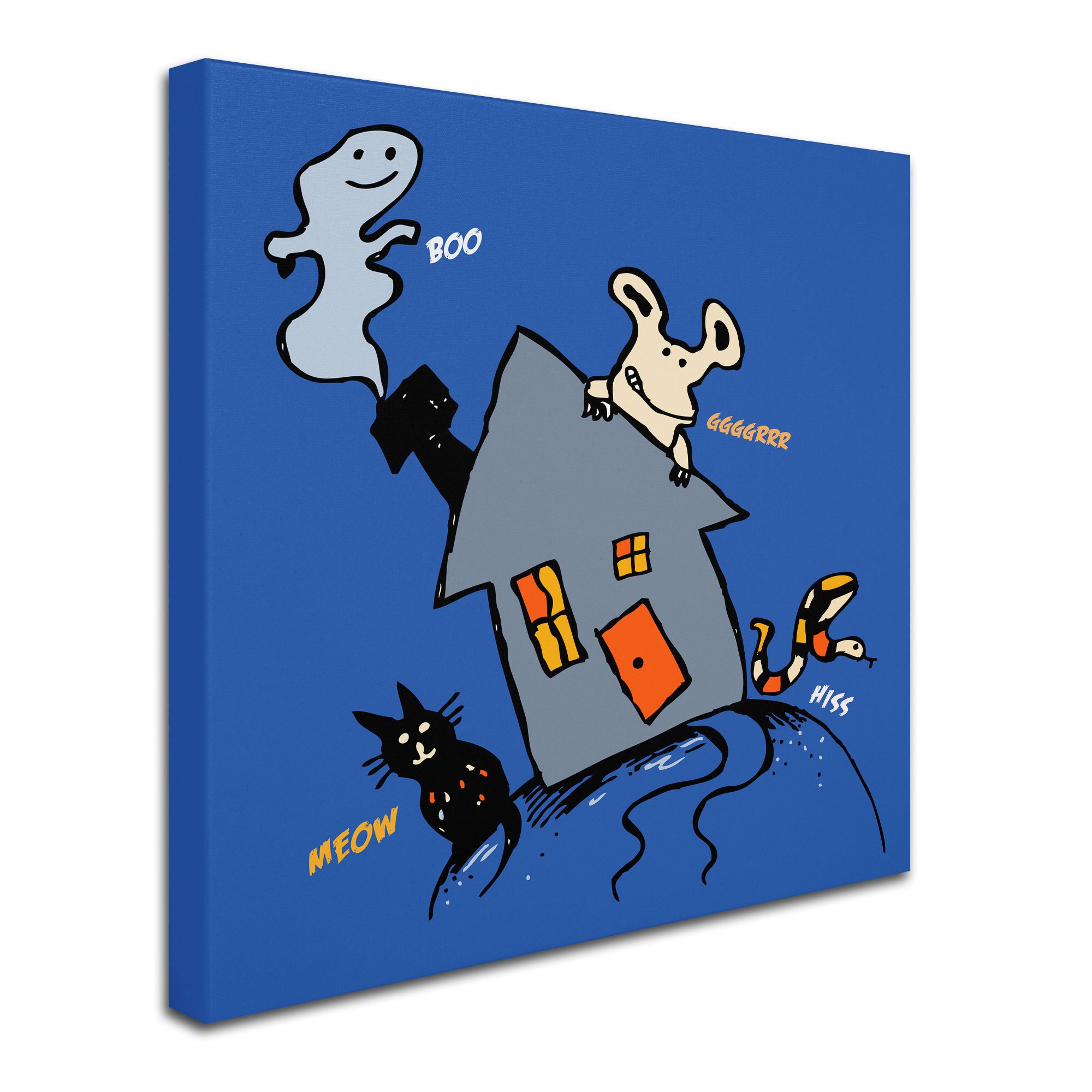 Trademark Fine Art "Halloween House" Canvas Art by Carla Martell