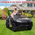 thumbnail image 3 of iYofe 12V Lamborghini Ride on Cars with Remote Control, Powered Ride on Toys with Music, USB/AUX Ports, LED Lights, 3 Speeds, 4 Wheels Electric Cars for Kids Toddlers Ages 3-5, Black, 3 of 10