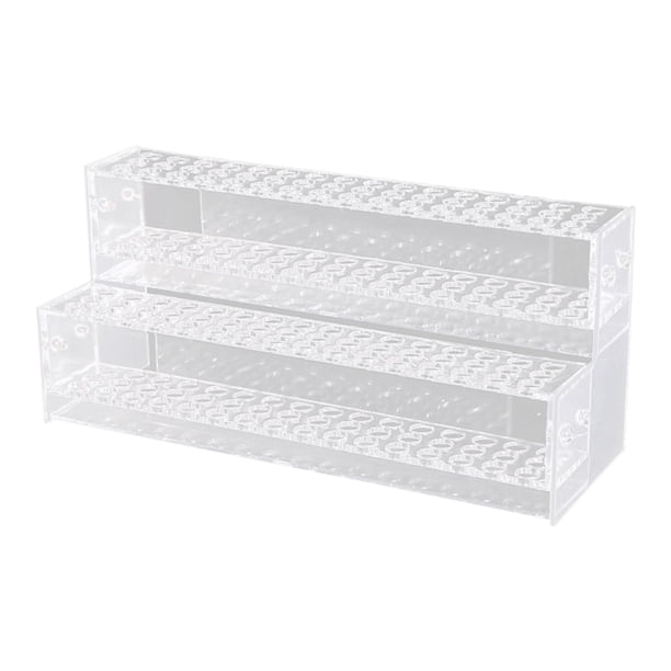 Portalápices transparente para escritorio, con ranuras múltiples, estilo tradicional y moderno. 2 capas 96 agujeros