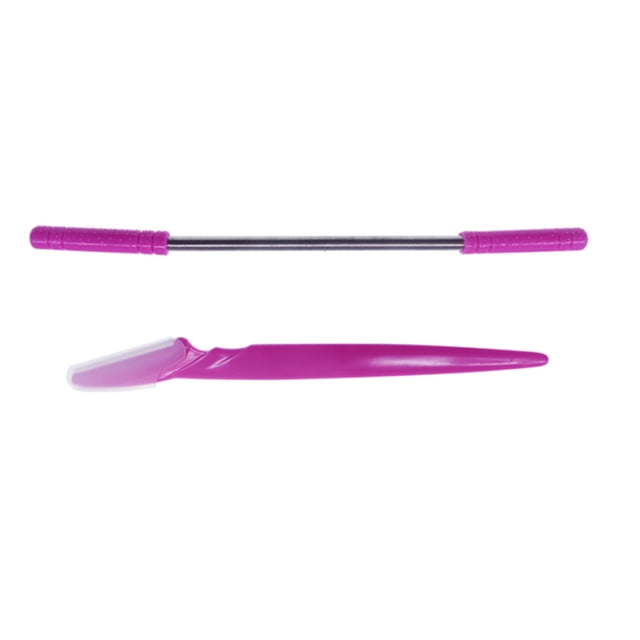 Seitruly Plantilla para cejas Suministro de aseo Afeitadora facial Plantillas para depilación Herramienta para enhebrar la cara Afeitadoras plantillas de cejas rosado