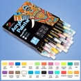 thumbnail image 3 of yeacher Dual-Tip Acrylic Markers with Fiber Brush and Round Tips, 24 Vibrant Colors, Compact Gift Box Packaging, 3 of 6