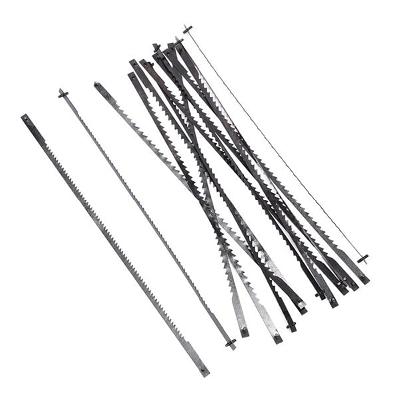 288Pcs Scroll Saw Blades 127mm Carbon Steel Fretsaw Blades with Pin 15/18/24 Teeth Standard Fine Cut Saw Blades