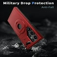 thumbnail image 2 of SaniMore Case for Samsung Galaxy S21 Ultra, Kickstand Holder, Magnetic Car Mount, Function Slim Fit Protection Shockproof Anti-fall Magnetic Heavy Duty Protective Cover for Galaxy S21 Ultra, Red, 2 of 6