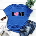 thumbnail image 2 of MASRIN Comfy Clothes, Short Sleeve Shirts for Women, Valentines Day Love Shirts Women 2024 Summer Holiday Casual Tee Tops, Plus Size Tops, Oversized Graphic Tees for Women Plus Size, 2 of 5