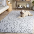 thumbnail image 4 of Safavieh Versailles Clover Floral Polyester Machine Washable Area Rug, Gray, 5' x 8', 4 of 12