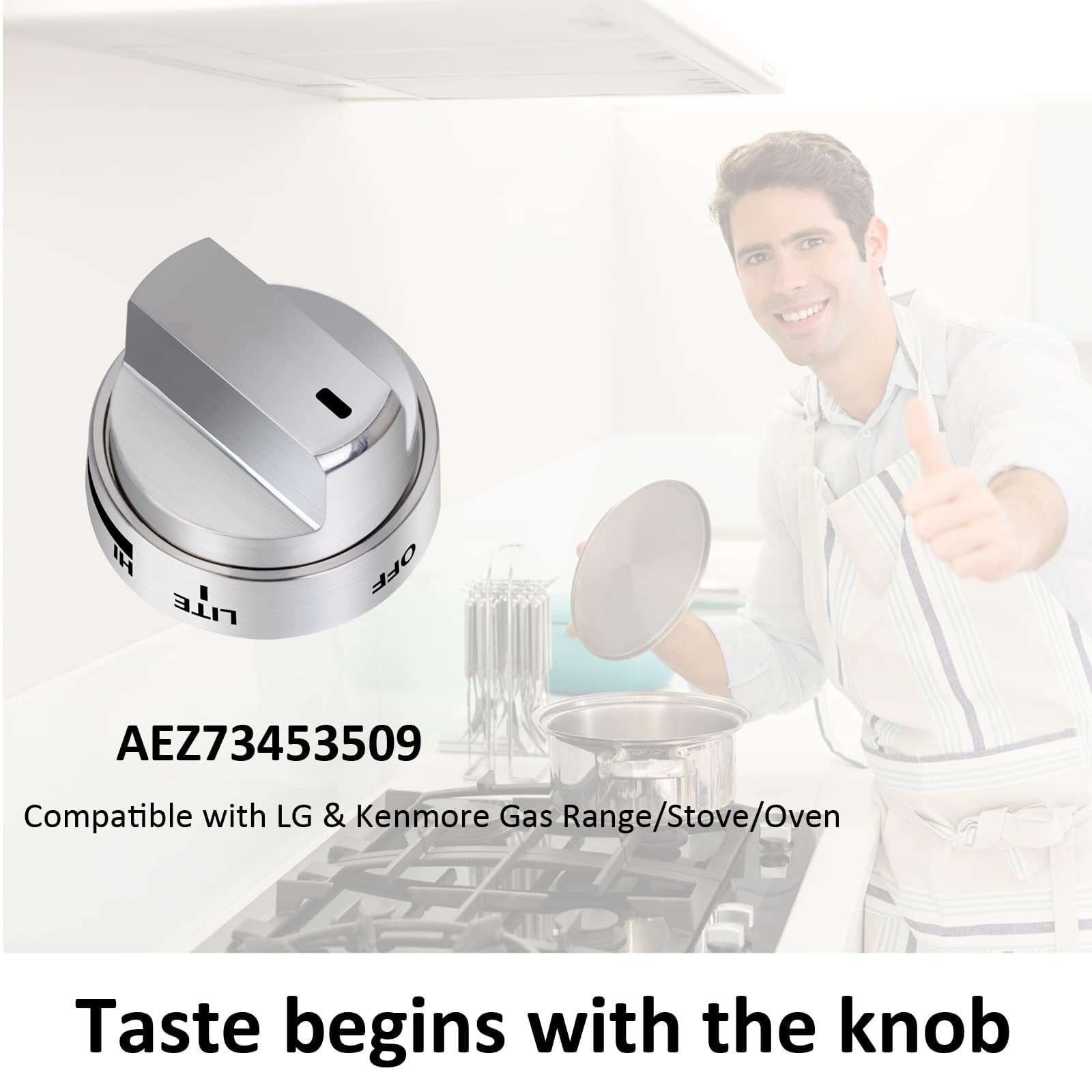5Pcs AEZ73453509 Gas Grill Control Knobs Fits BBQ Grills For LG Oven Stove Sets