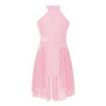 thumbnail image 3 of Aiihoo Girls Shiny Lyrical Dance Dress Sleeveless Halter Neck Leotard Wrap Skirt Modern Jazz Ballet Dress Pink 16, 3 of 6