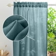thumbnail image 3 of Yancorp Teal Curtains 84 Inch Length for Living Room 2 Panels Linen Textured Sheer Curtain Set Light Filtering Semi Sheer Drapes Curtains for Bedroom(Teal,W52 X L84), 3 of 5