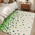 thumbnail image 4 of 3'x5' Rug for Living Room Bedroom, St. Patrick's Day Washable Area Rugs Non-Slip Carpet Mats, Spring Lucky Shamrocks Leaves Retro Country Indoor Low Pile Area Rug Runner for Kitchen, Mudroom, 4 of 8