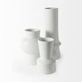 thumbnail image 3 of 17" White Contempo Deco Ceramic Vase, 3 of 5