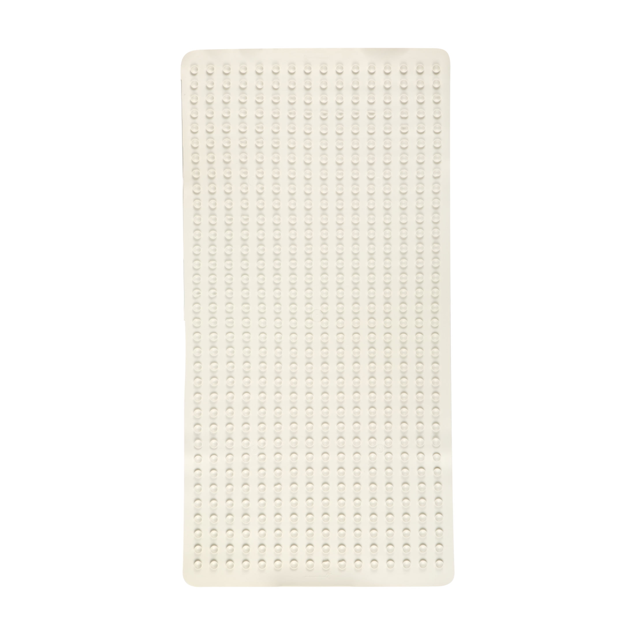 Mainstays 18" x 36" Rubber Bathtub Mat with Suction Cups, White