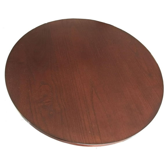 21 Inches Diameter Dark Brown Wood Rotating Turntable Lazy Susan 360 Swivel