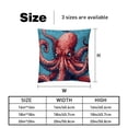 thumbnail image 5 of Octopus Pillow Covers Set of 2 with Unique Patterns for Bed, Chair, and Throw Pillows - Available in 16x16, 18x18, and 20x20 Inchesfor Various Occasions, 5 of 6