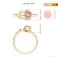 thumbnail image 4 of ANGARA Natural Solitaire Morganite Infinity Knot Ring in 14K Yellow Gold for Women | Birthday, Anniversary, Jewelry Gift for Women | Natural Morganite Ring, 4 of 8