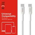 thumbnail image 6 of Staples TECH USB-C to USB-C Charging Cable 3.3 ft. 480 Mbps White (ST62334), 6 of 7