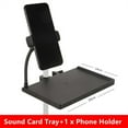 thumbnail image 1 of Mosiee Microphone Stand Sound Card Tray Microphone Plastic Threaded Stand Fit For Guitar Performance Live Phone Holder, 1 of 5