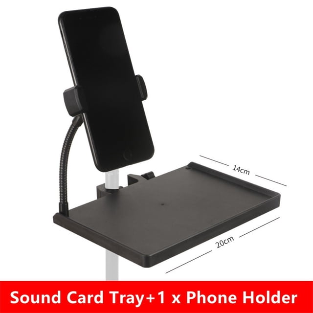 Support de Microphone Plateau de Carte Son Support de Performance Guitare pour Téléphone en Direct