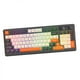 thumbnail image 5 of Teclado mecánico ruso ergonómico universal de 38,5 x 14,5 cm con teclas PBT negro naranja, 5 of 9