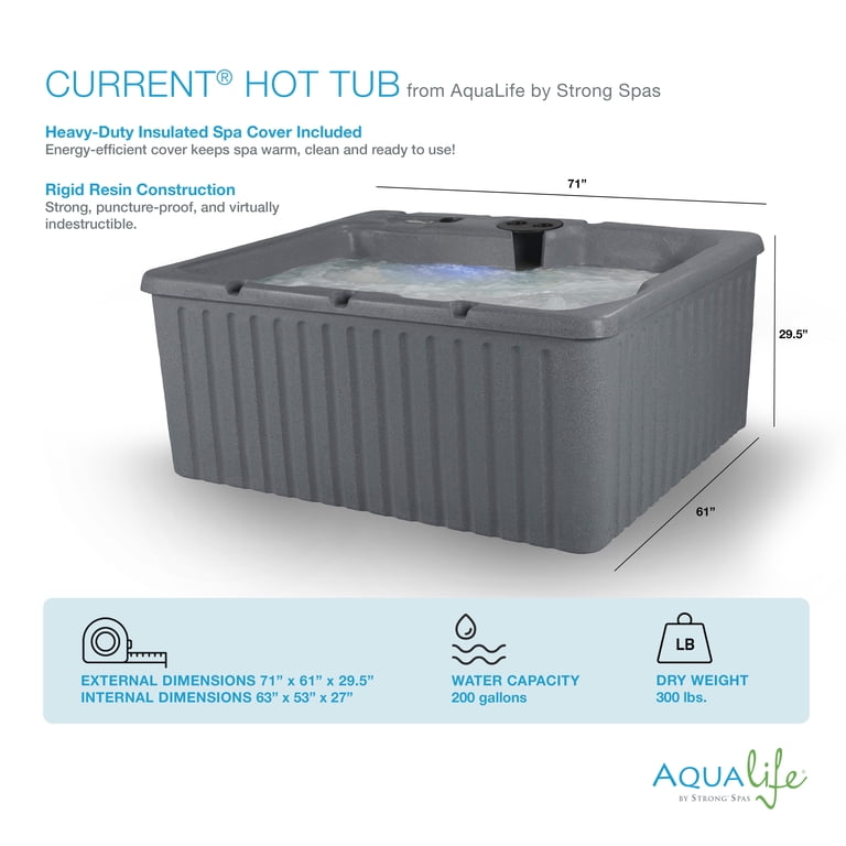 Aqualife by Strong Spas Current 4 Person Plug & Play Rectangular