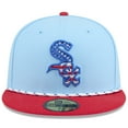 thumbnail image 2 of Men's New Era Light Blue/Red Chicago White Sox 2025 Fourth of July 59FIFTY Fitted Hat, 2 of 5