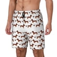 thumbnail image 2 of Haiem Dachshund Dog Puppy Mens Swim Trunks with Compression Liner 2 in 1 Swimming Shorts Stretch Swimwear Quick Dry,Board Shorts-Small, 2 of 9